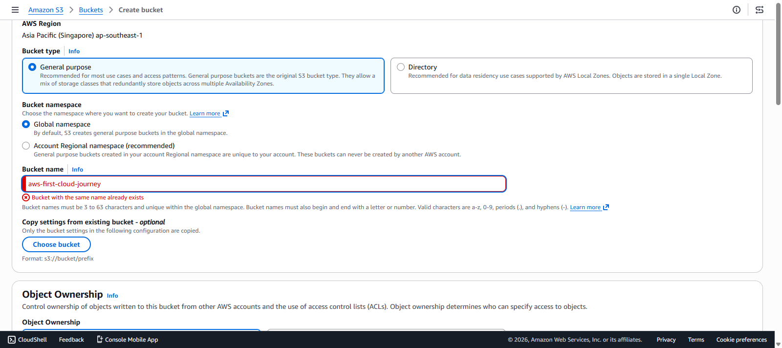 Create S3 Bucket