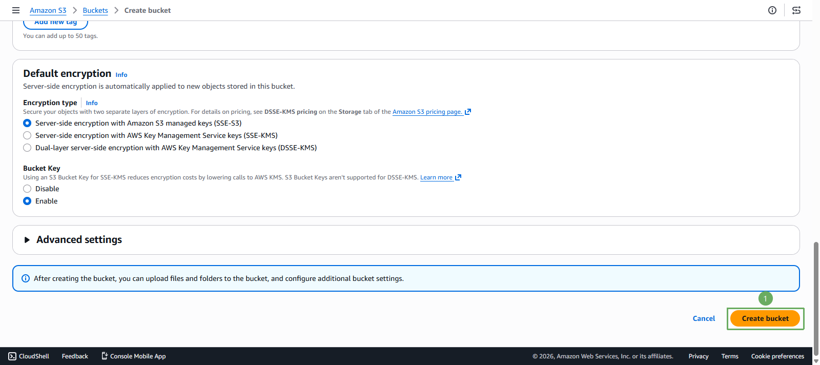 Create S3 Bucket