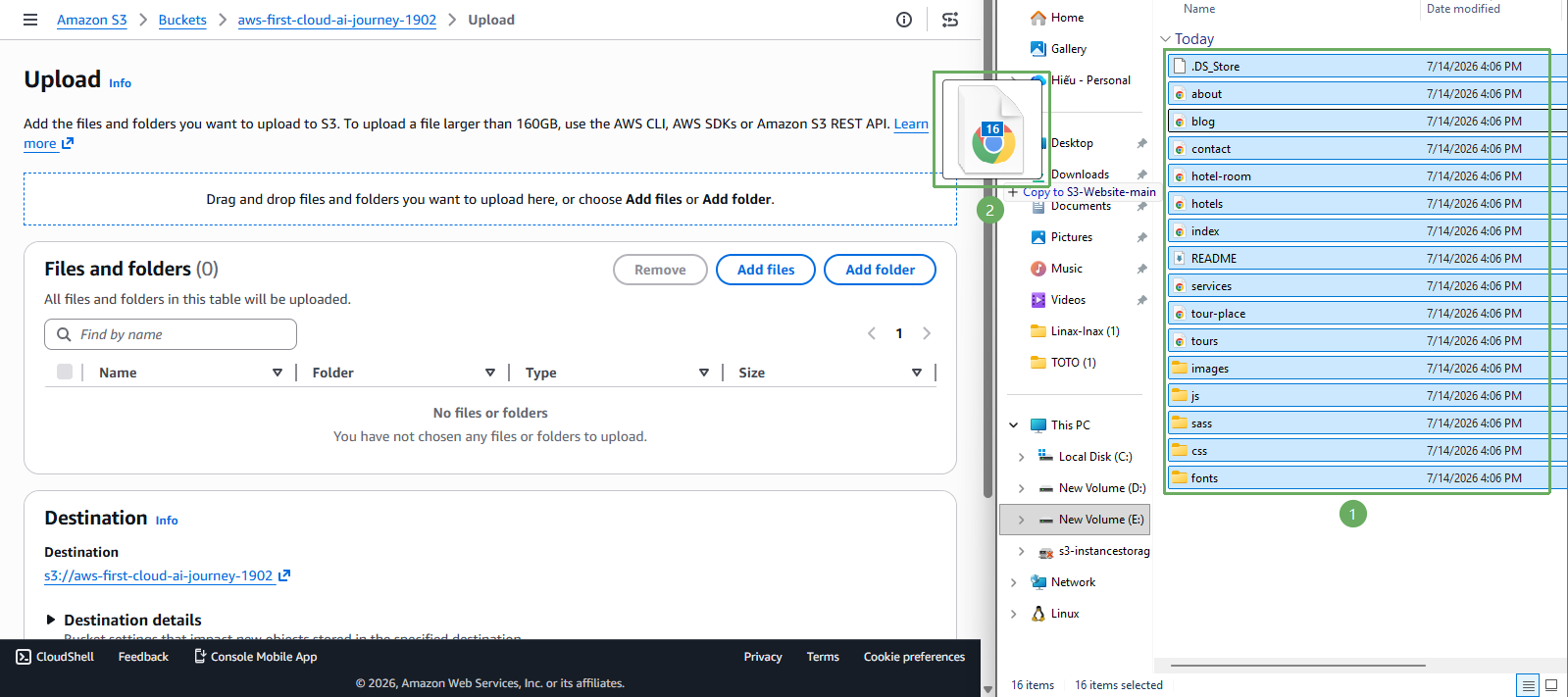 Upload data