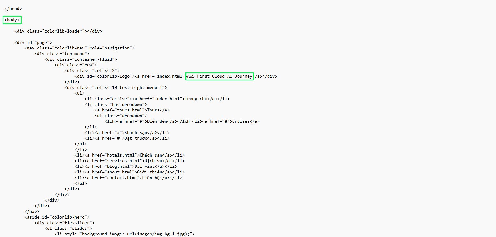 Static website